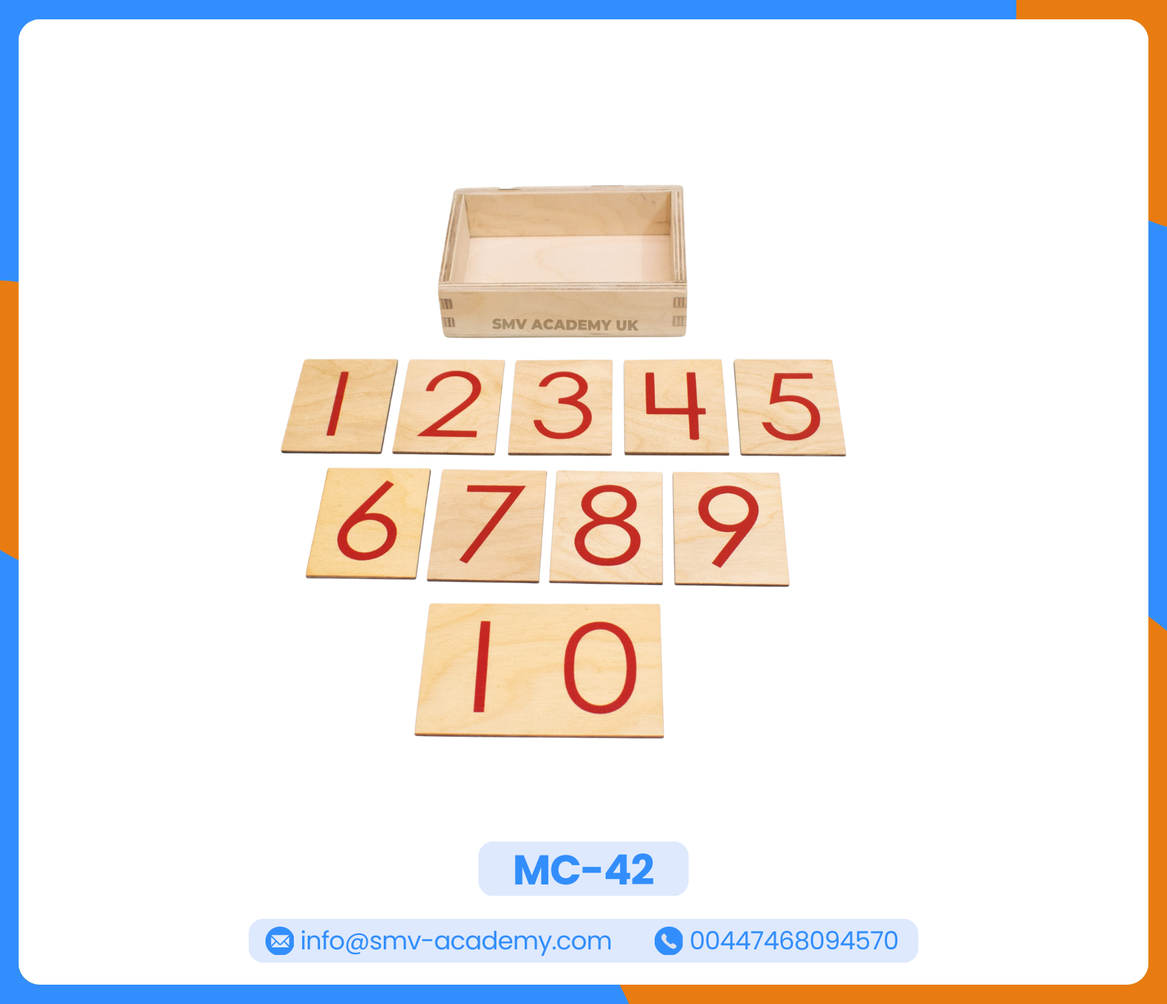 كروت الأرقام المطبوعة 1 - 10